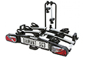 PROUSER SG3 - Capacit 3 bici. Carico Max 60 Kg. Peso articolo 21 Kg.  in acciaio e alluminio. Portabici pieghevole.  Funzione reclinabile per l'apertura del bagagliaio.
Interasse bici: qualsiasi misura fino a 1250 mm.
Prodotto non consigliato per e-bike biamortizzate (vedi VSVX2)
