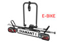 PROUSER DIAMANT I - Capacit 1 bici. Carico Max 30 Kg. Peso articolo 10 Kg.  in acciaio e alluminio. U facilmente ripiegabile per riporlo in bagagliaio. Presa 7/13 poli.<br />
Interasse bici: qualsiasi misura fino a 1250 mm. Inclusa borsa